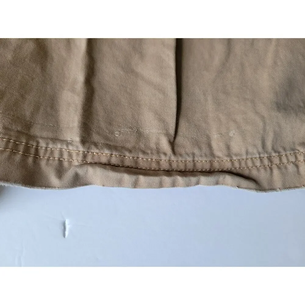Old Navy Womens 16 Khaki Cargo Pants Wide Leg Utility Y2K Skater Cotton Tan